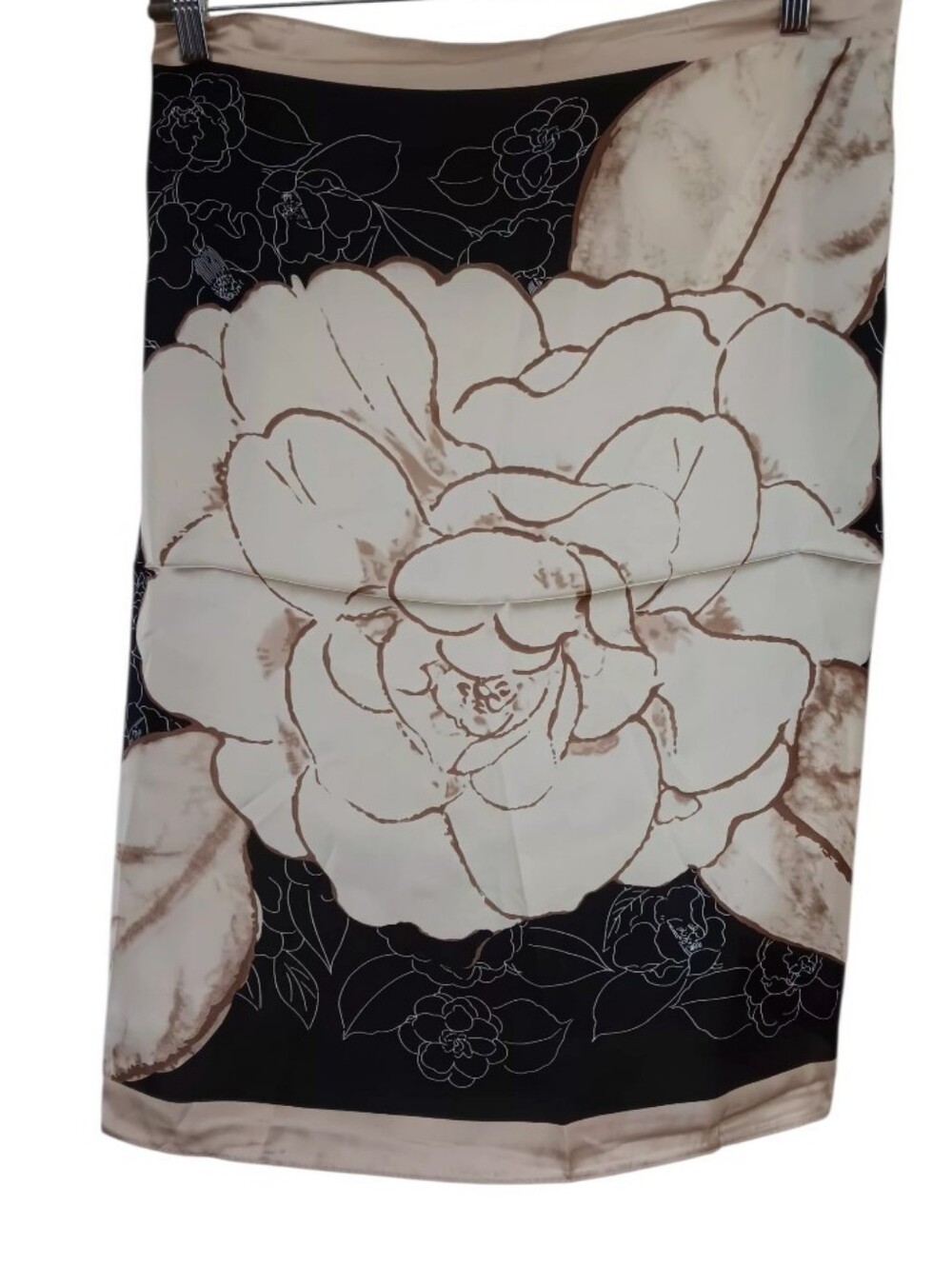 Blossom Black Satin Scarf - Picture 4 of 7